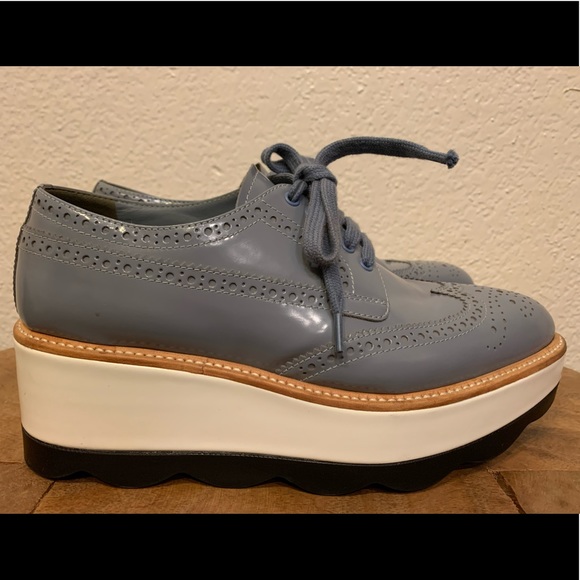 Prada Shoes - Prada Scalloped Platform Oxford